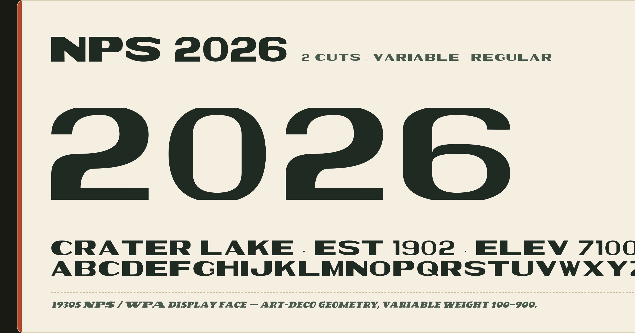 NPS 2026 specimen