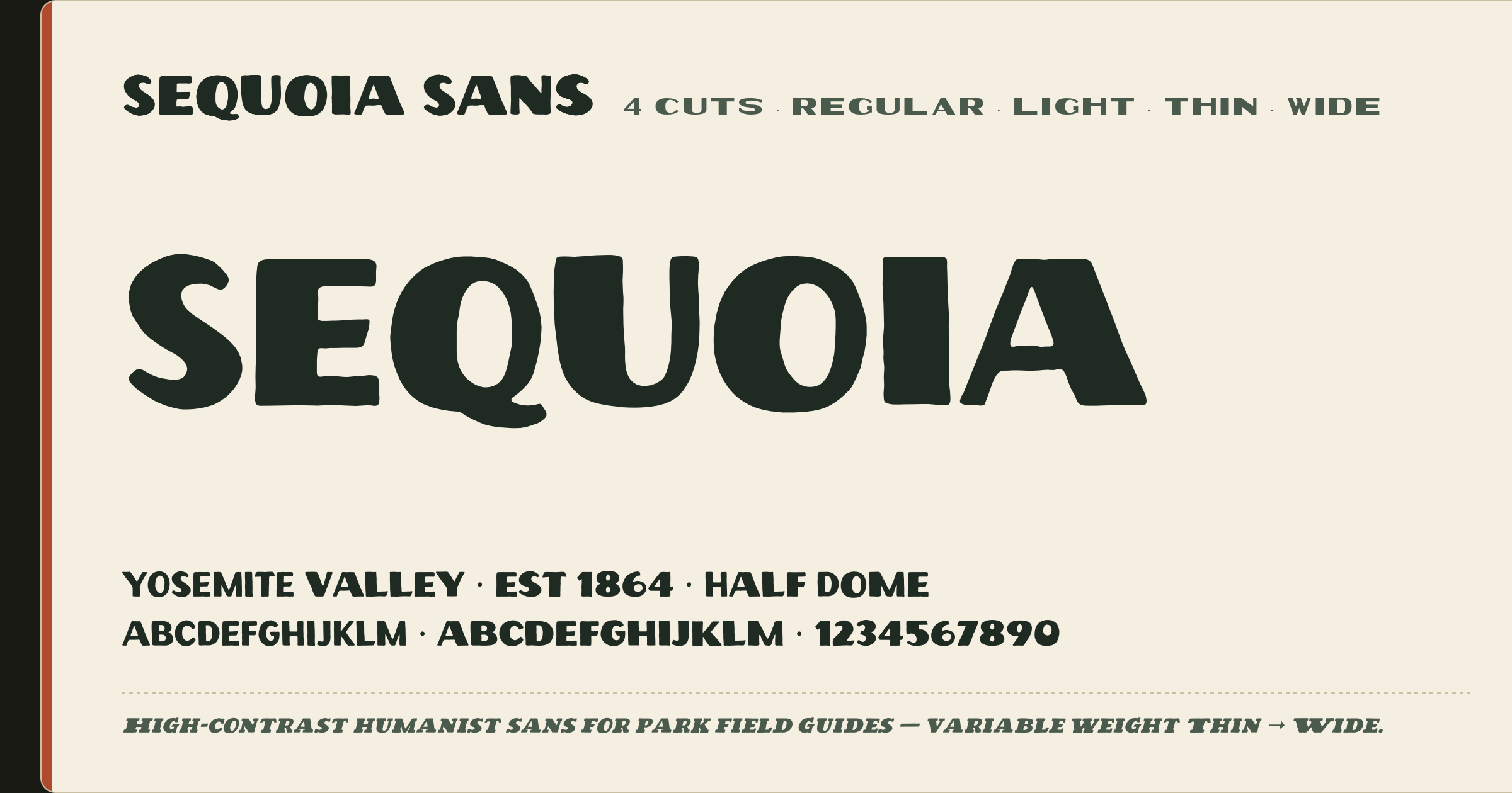 Sequoia Sans specimen