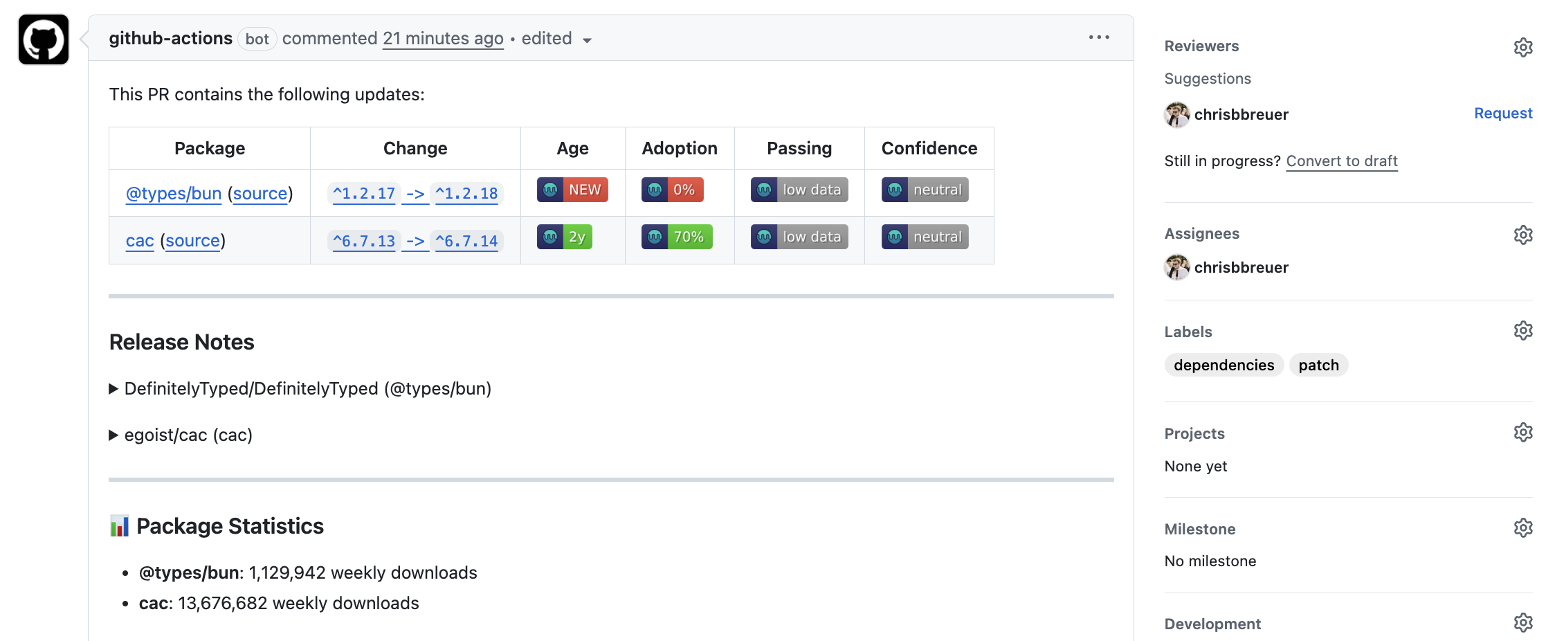 Buddy Pull Request Example